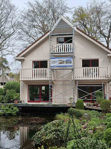 Schilderwerk Finnhouse woning in Bilthoven