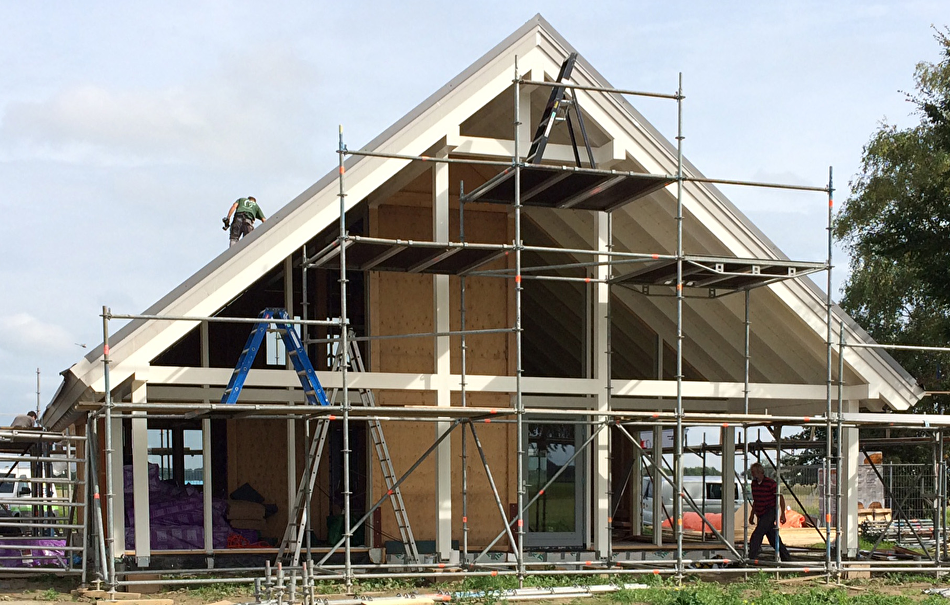 Bezoek bouwlocatie Post & Beam woning