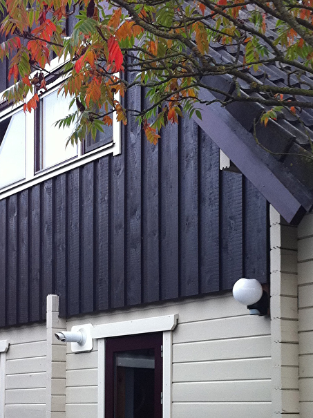 Verkeerd verfsysteem op logwoning