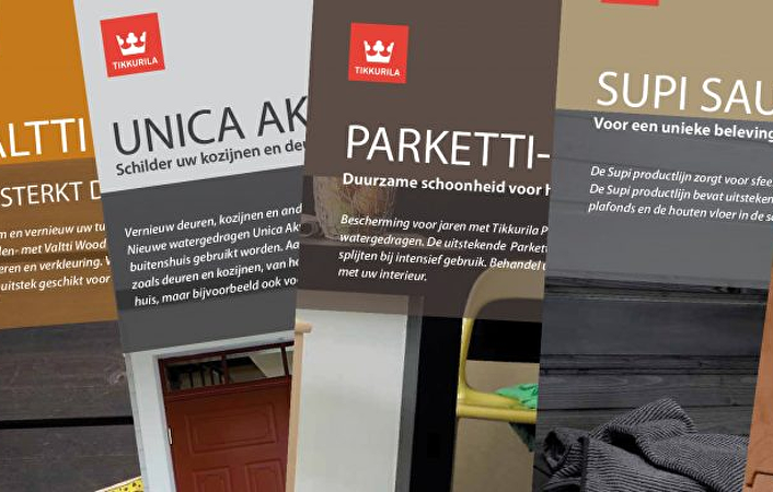 Tikkurila biedt de volgende kwaliteitsproducten: