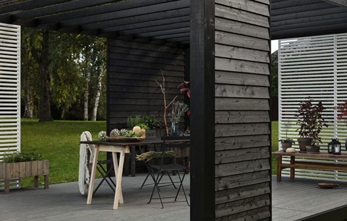 Zwarte en grijze houtolie is modern en modieus!